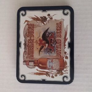 Anheuser Busch Playing Cards In Tin 1988 Vintage Two Unopened Decks